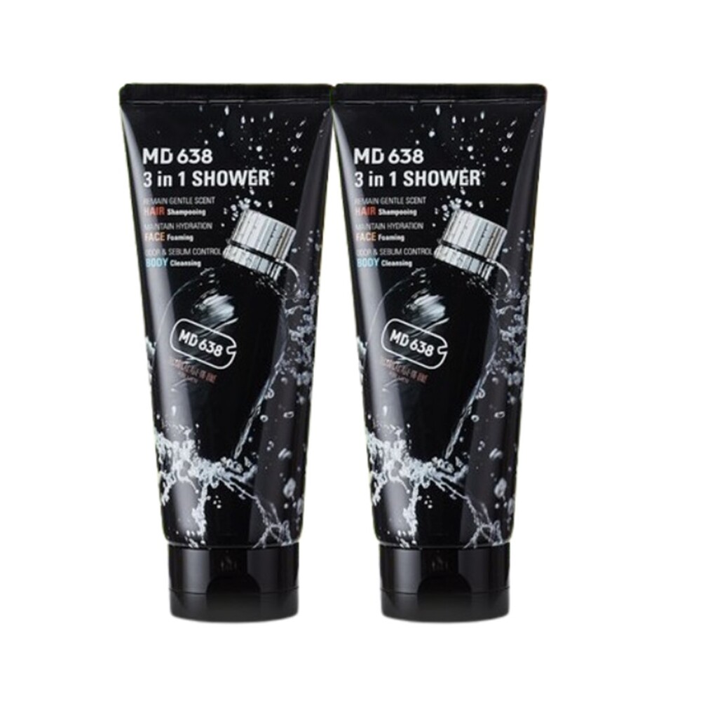 [MD638] 남성 올인원 3 in 1 샤워 (바디워시+샴푸+폼클렌저) x 2개
