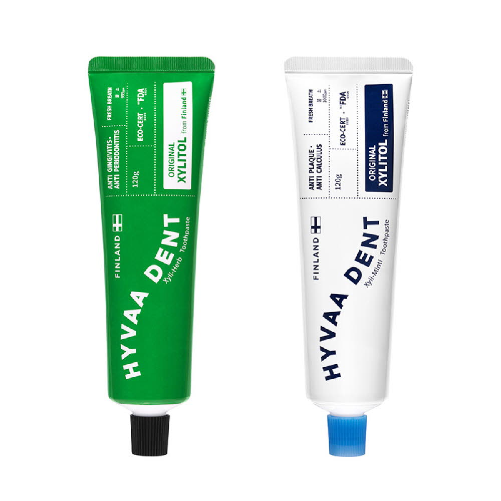 치약 휘바덴트 FDA 승인 핀란드산 자일리톨100% 6개 세트 허브 민트 선택