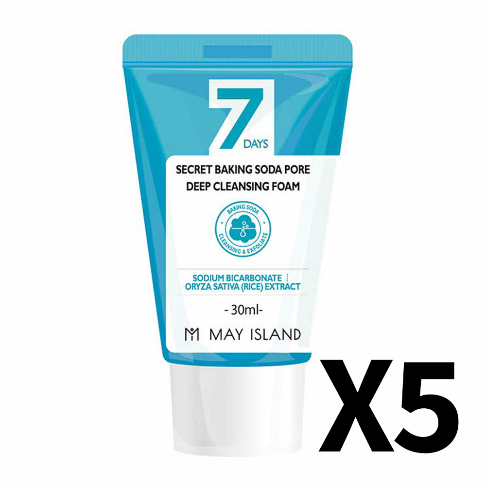 [메이아일랜드] 7 시크릿 베이킹 소다 모공 딥 클렌징 폼 30ml 5개