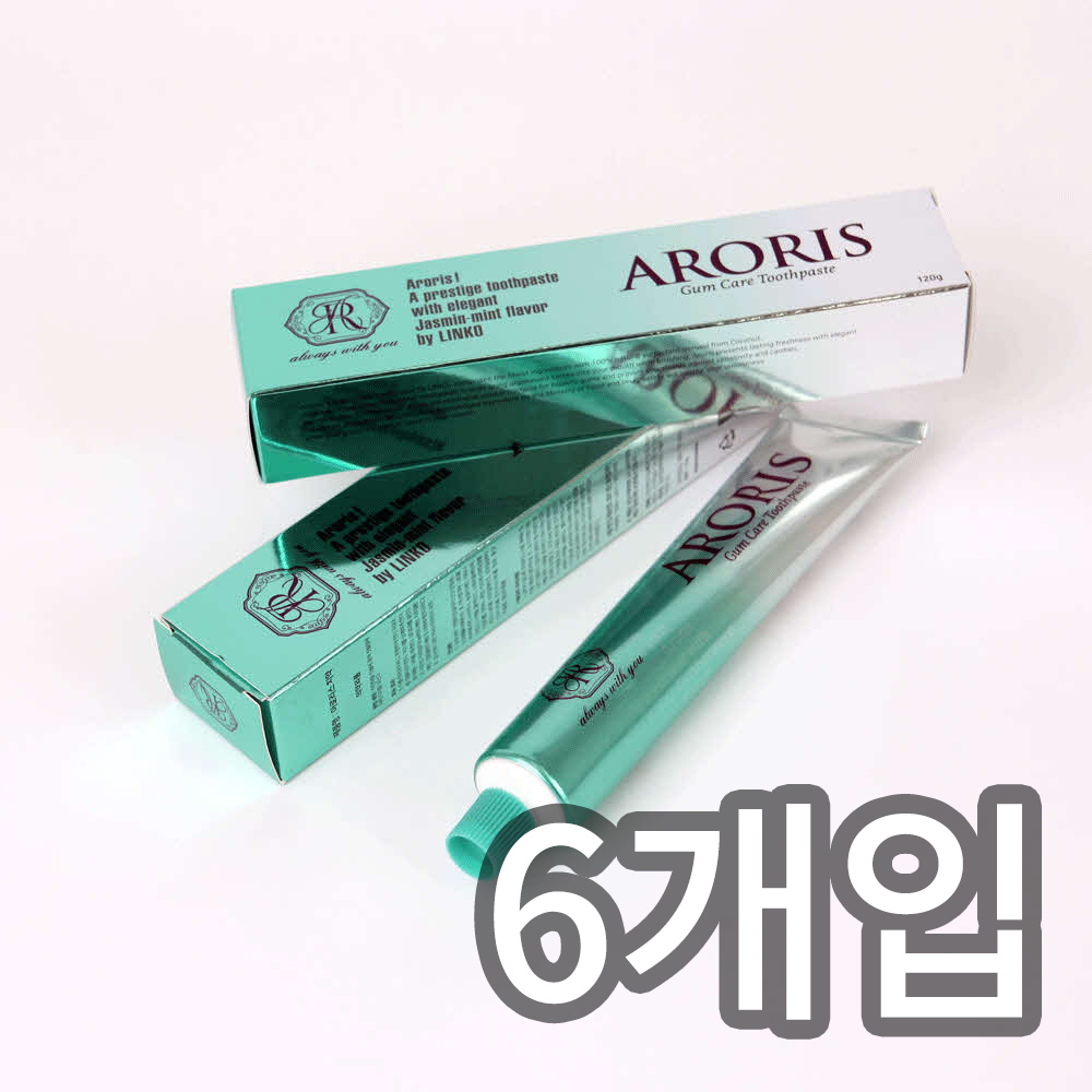 리앤코 아로리스 자스민 민트향 계면활성제 없는 치약 120g (6개입)