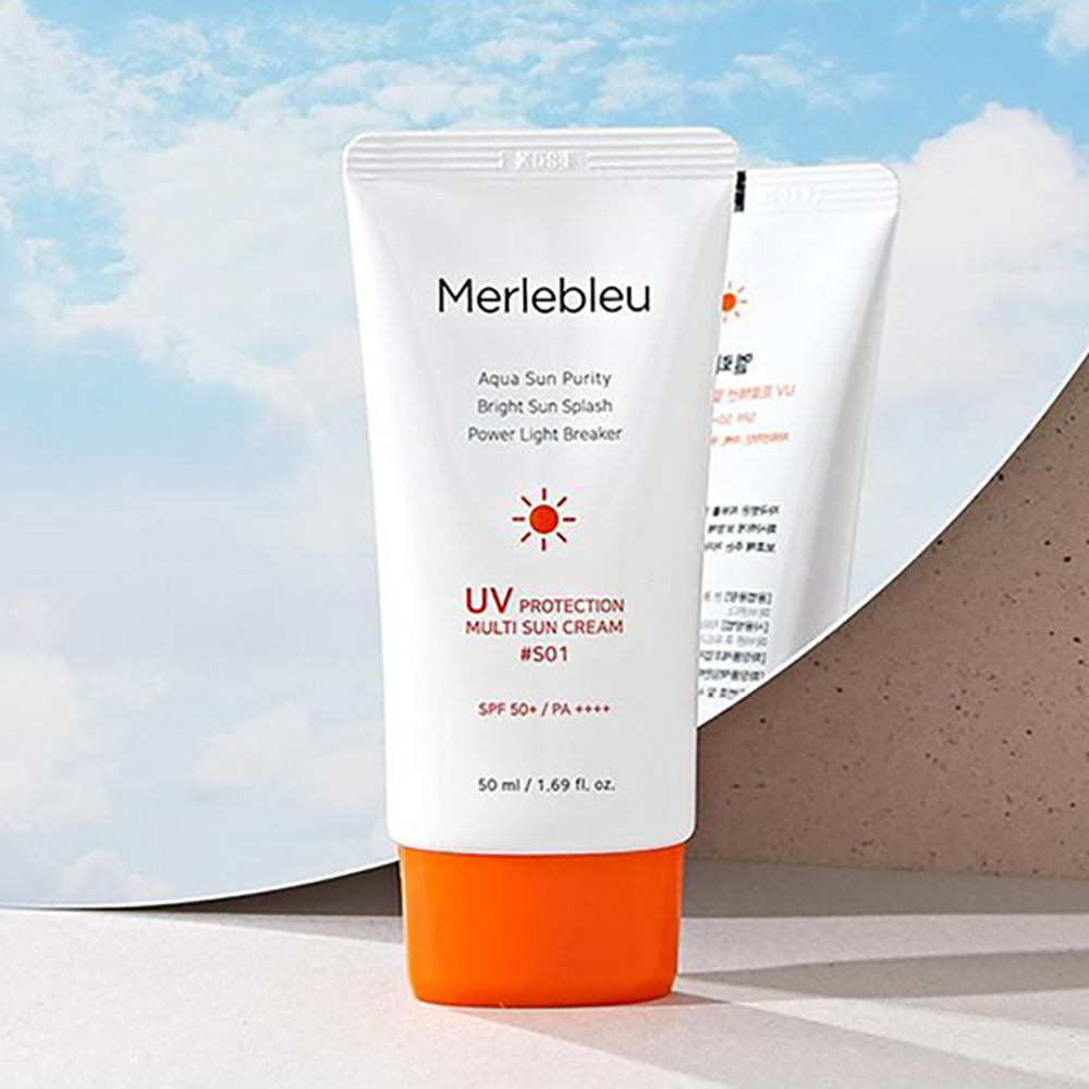 [멜뢰블루] 무기자차 톤업 UV 프로텍션 멀티 썬크림 SPF50+ PA++++ 50ml