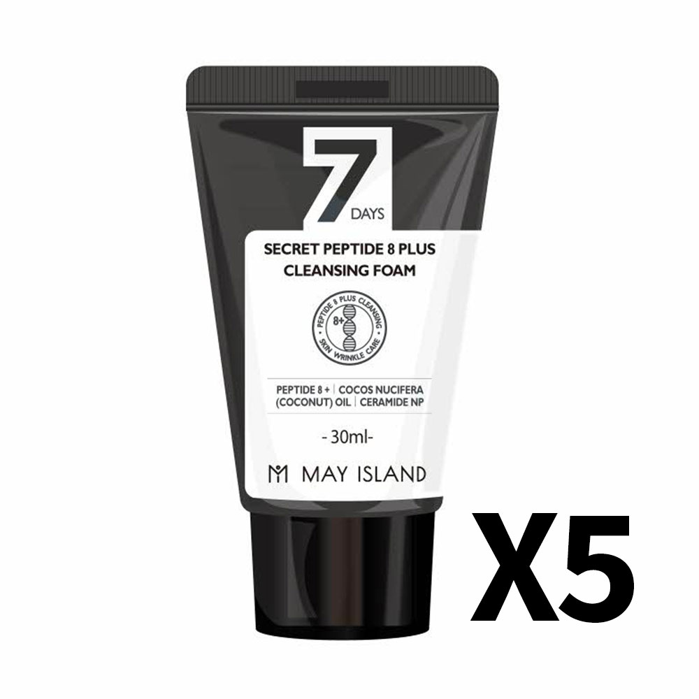 [메이아일랜드] 7 시크릿 펩타이드 8+ 클렌징 폼 30ml 5개