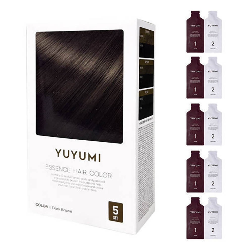 유유미 염색약 염색샴푸 암모니아 NO 새치염색 30ml 5회분 다크브라운 (1박스)