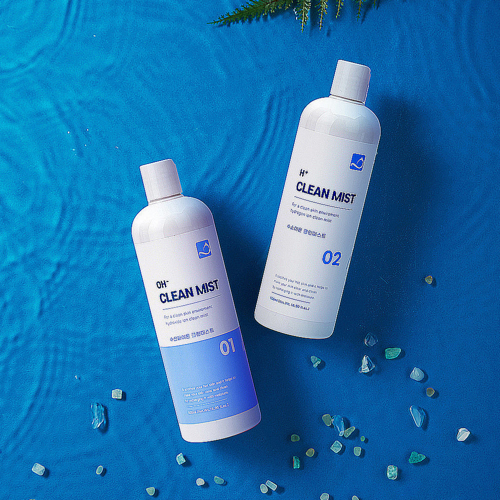 진여수워터테라피 수소이온 클린미스트 500ml 2종선택 신사동 피부관리 전문 스킨케어