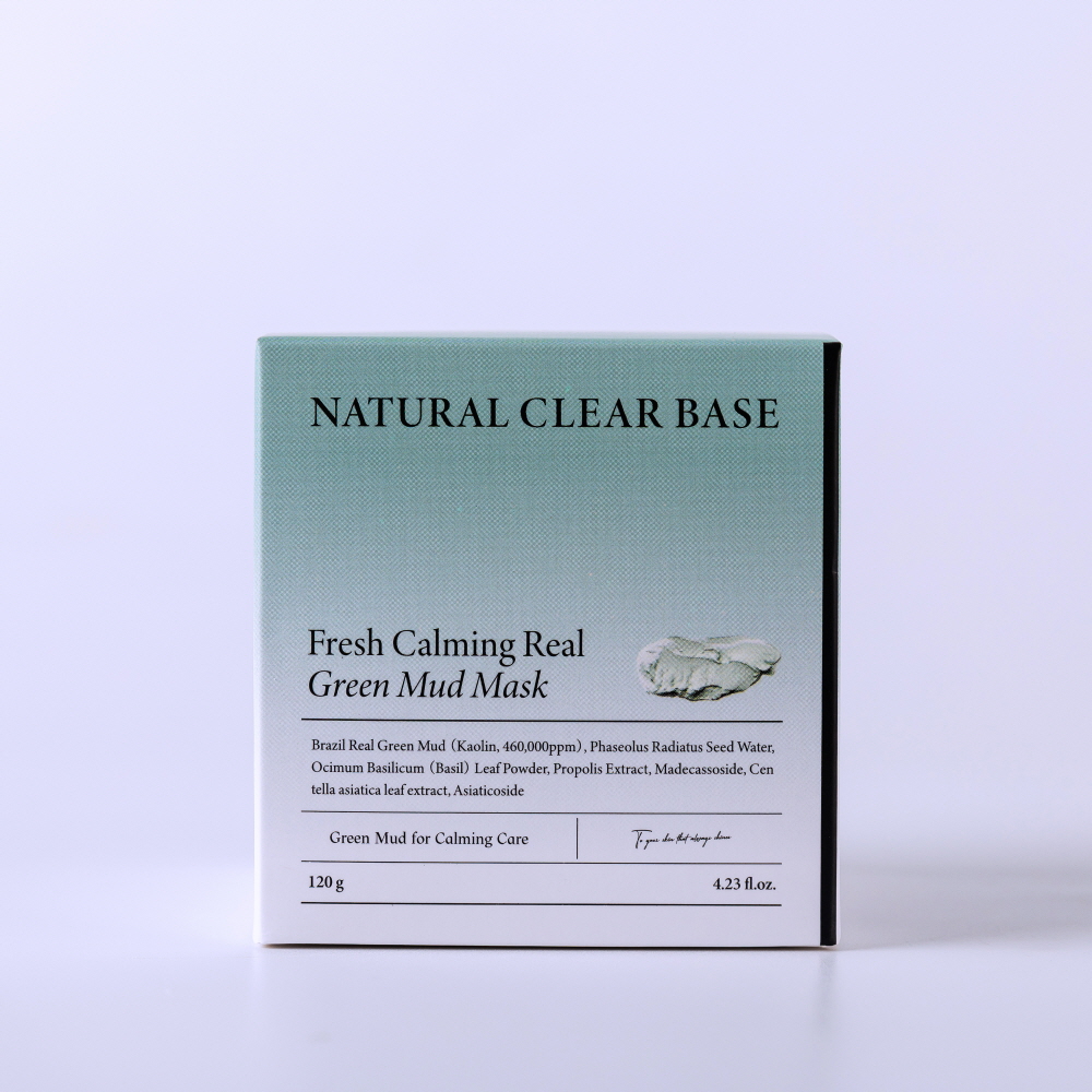 [내추럴 클리어] 베이스 프레쉬 카밍 리얼 그린 머드 마스크 120g