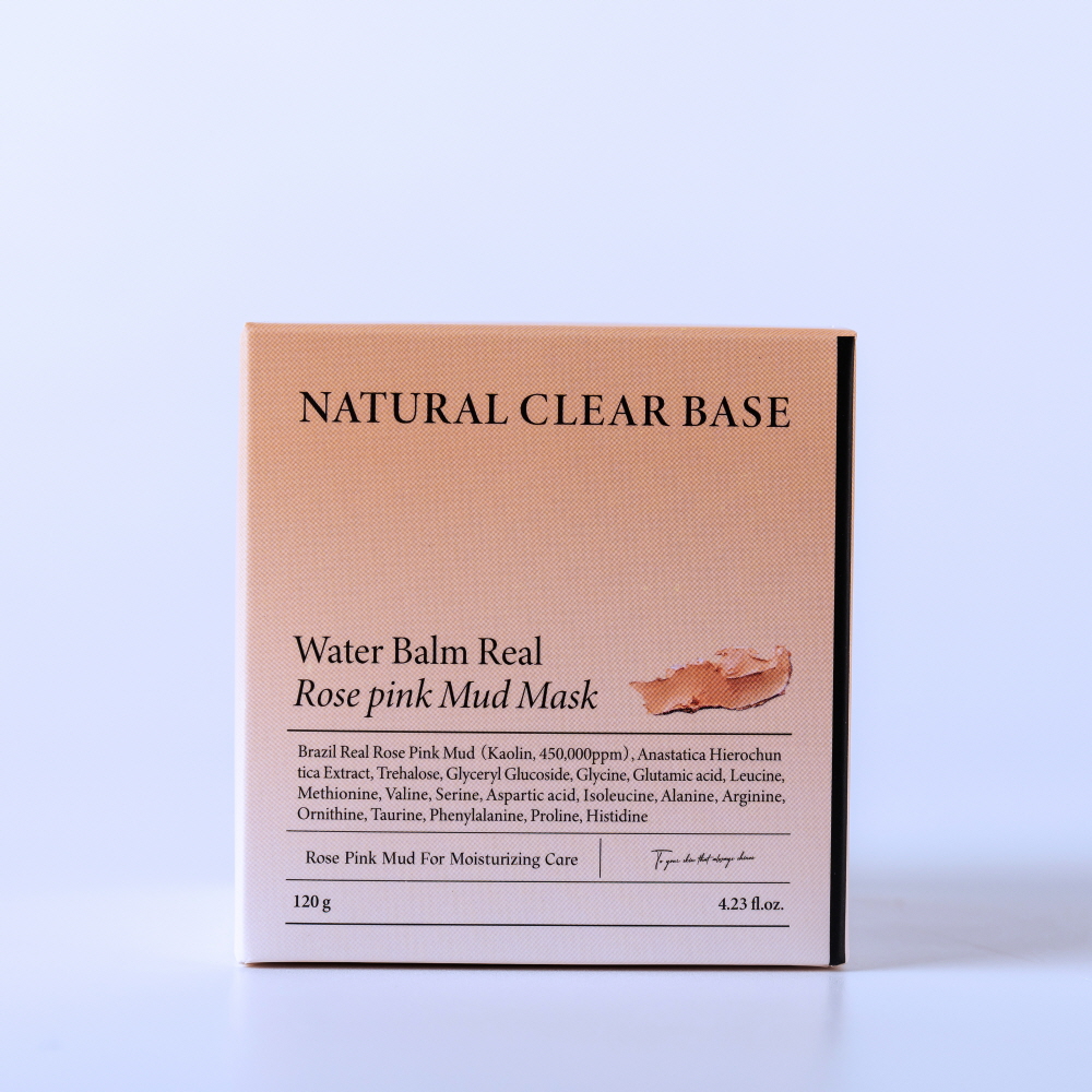 [내추럴 클리어] 베이스 워터 밤 리얼 로즈핑크 머드 마스크 120g
