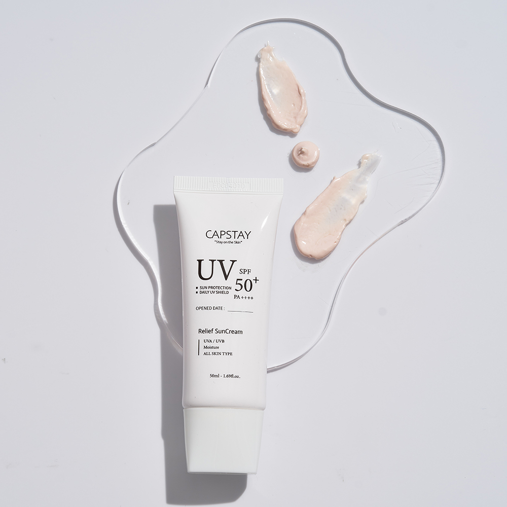 [캡스테이] 3중 기능성 혼합자차 릴리프 선크림(SPF50++++) 50ml