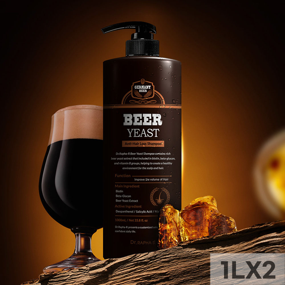 [닥터라파알] 독일산 맥주효모 탈모 샴푸 1L x 2 모발 볼륨 개선