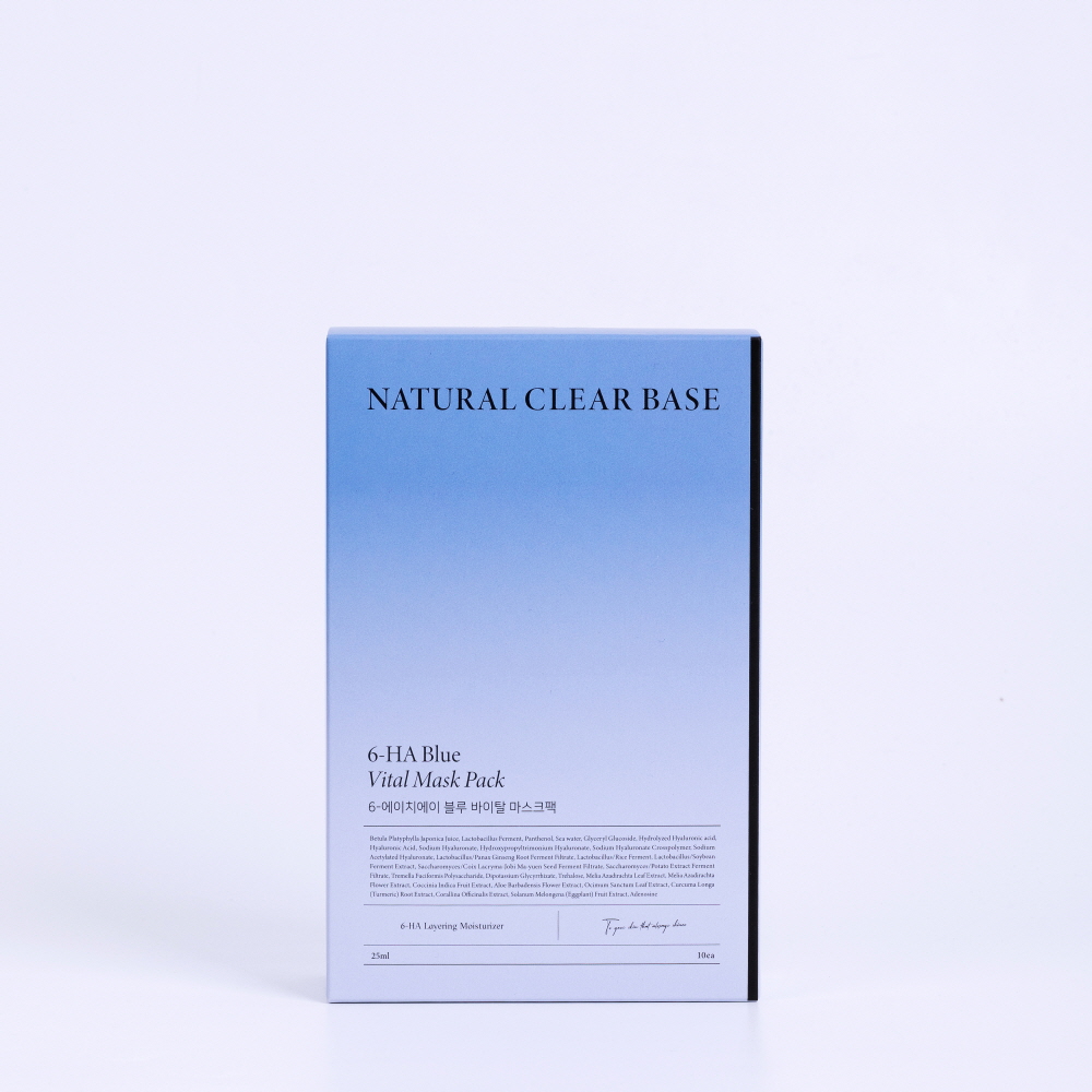 [내추럴 클리어] 베이스 6-에이치에이 블루 바이탈 마스크팩 1박스(25ml x 10EA)