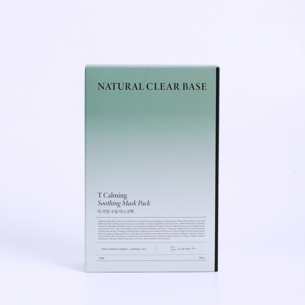 [내추럴 클리어] 베이스 티 카밍 수딩 마스크팩 1박스(25ml x 10EA)