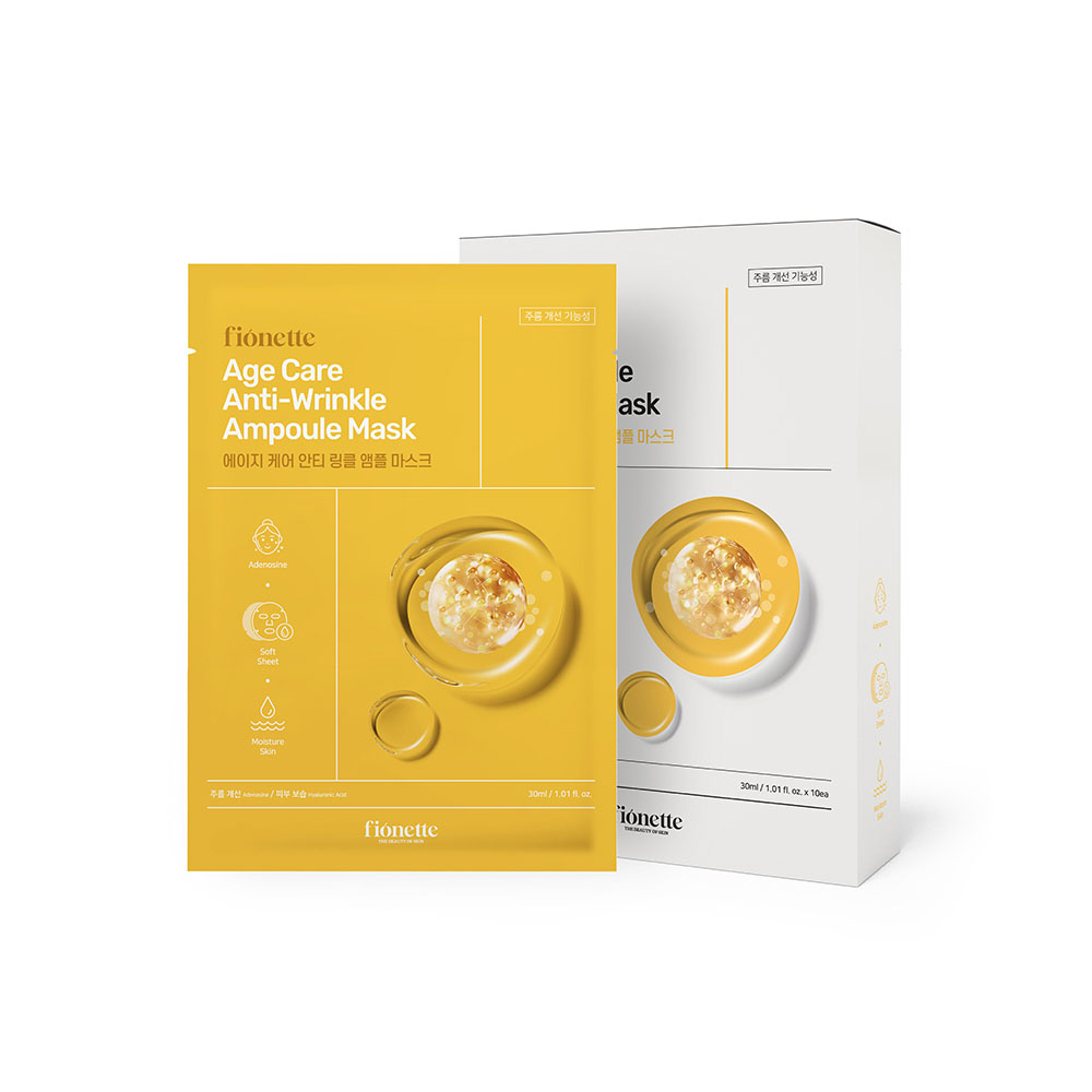 [피오네뜨] 에이지 케어 안티 링클앰플 마스크 한팩(10매)