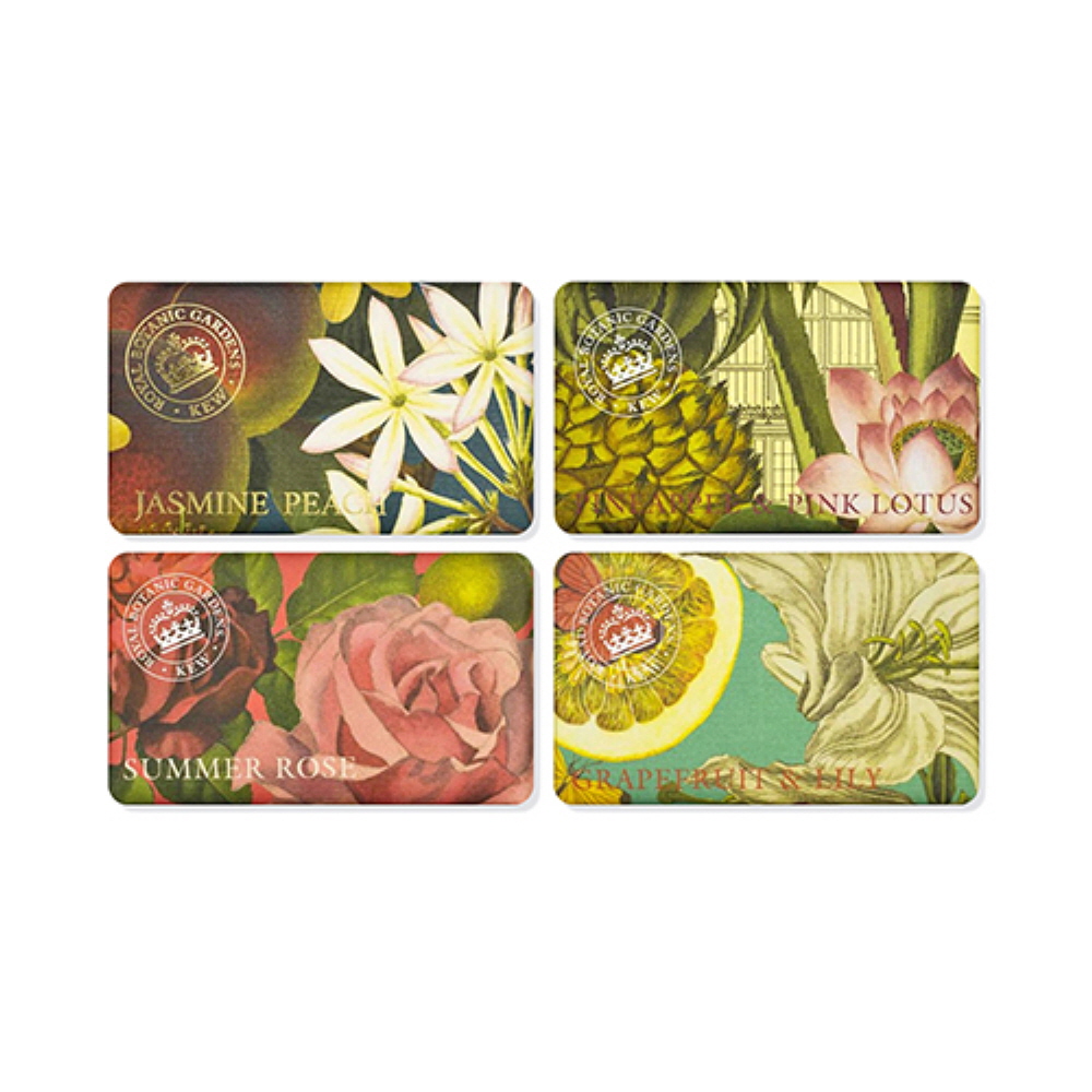 [큐가든] KEW 영국 프리미엄 수제 대용량 비누 4종 세트 (240gX4개)