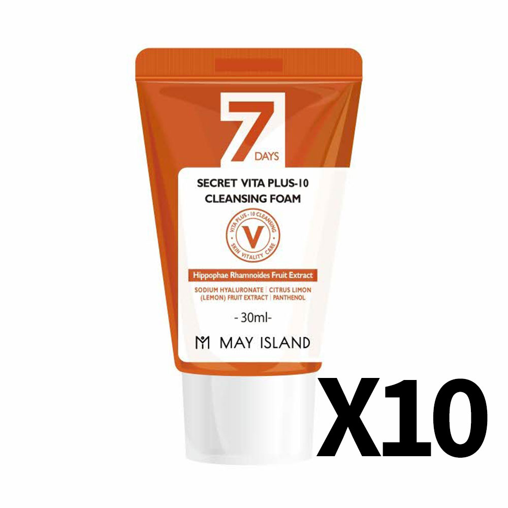 [메이아일랜드] 7 시크릿 비타 플러스-10 클렌징 폼 30ml 10개