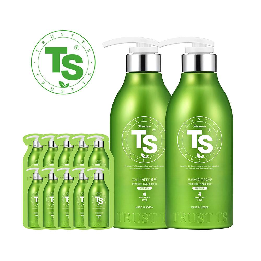 [TS] 프리미엄 샴푸 2종세트(본품300g*2개+사은품 파우치6g*10개)