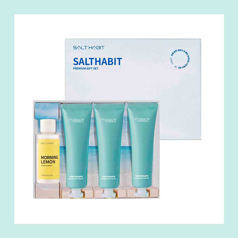 [소금습관]해피스마일 4종 선물세트 (치약3+소금1)