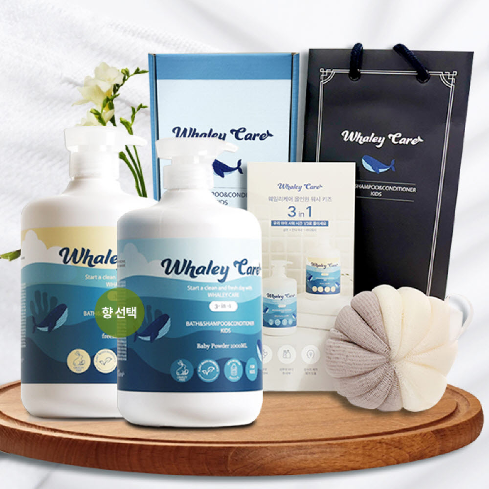 웨일리케어 올인원 워시 앤 샴푸 선물세트 1000ml
