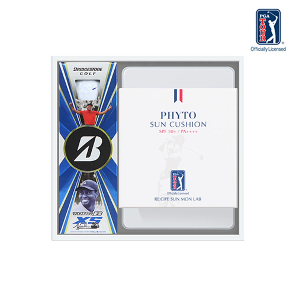 [레시피 PGA TOUR] 선몬랩 선쿠션 17g + 브릿지스톤 타이거우즈 골프공3구