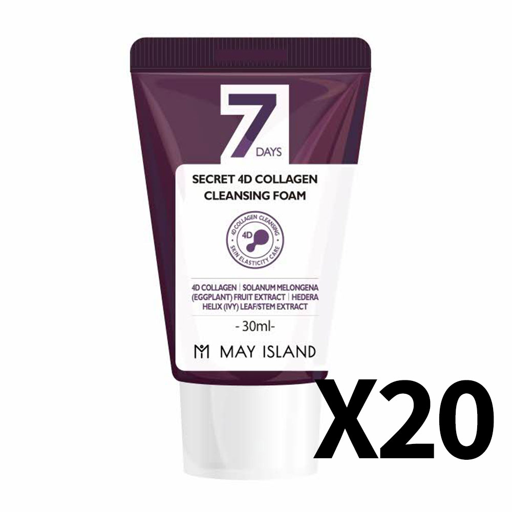 [메이아일랜드] 7 시크릿 4D 콜라겐 클렌징 폼 30ml 20개