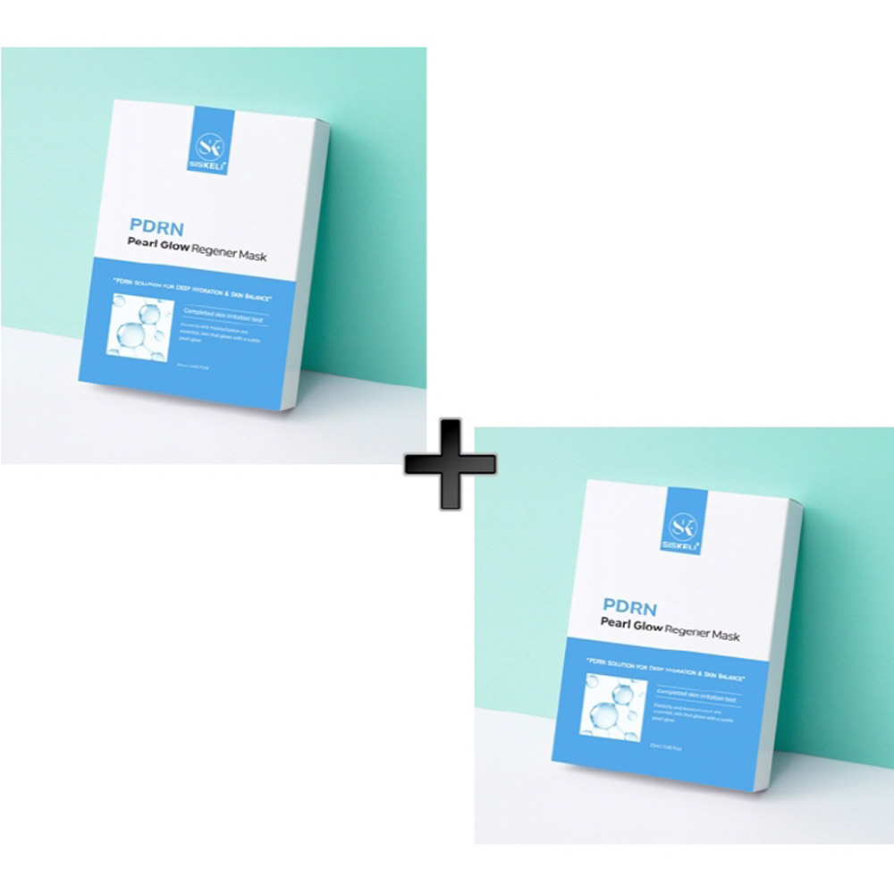 [시스켈리] 1+1 PDRN 펄 글로우 리제너 마스크팩 1박스(25mlx10p)
