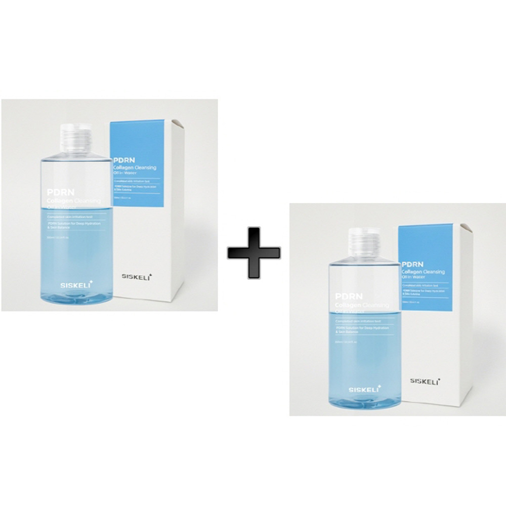 [시스켈리] 1+1 PDRN 콜라겐 클렌징 오일 인 워터 300ml