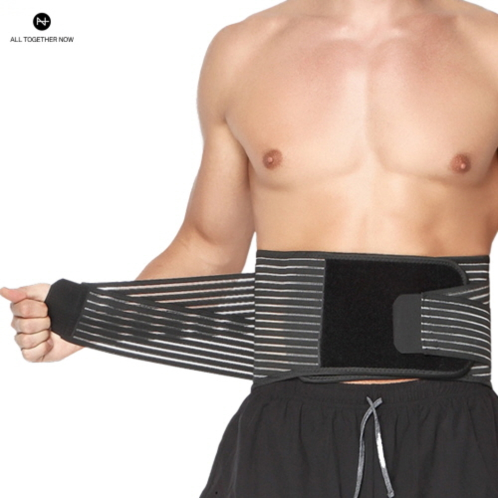 올투게더나우 얇은 허리보호대 블랙 3사이즈 택1