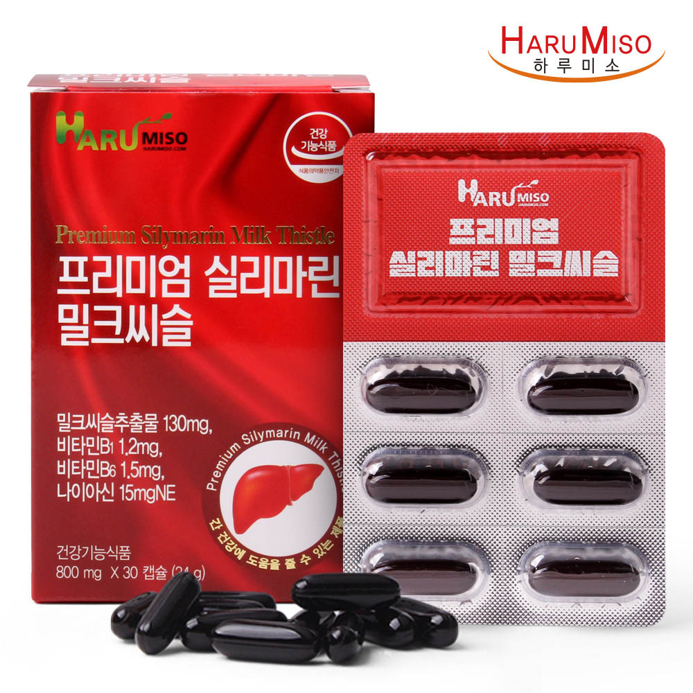★임박특가★ [하루미소] 프리미엄 실리마린 밀크씨슬 (30캡슐)/1개월분/소비기한 2025-11-16까지