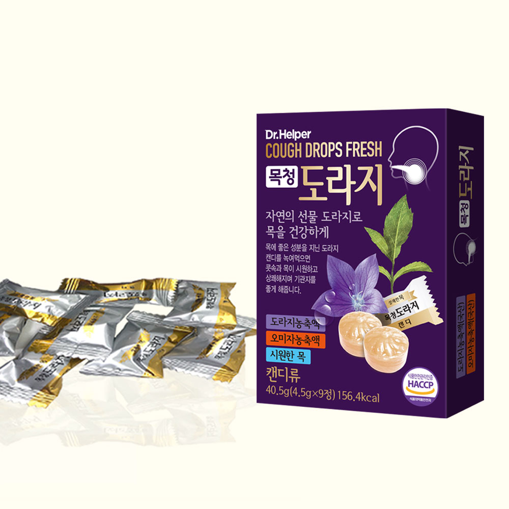 [닥터헬퍼] 목청캔디 도라지 9정 x 3개