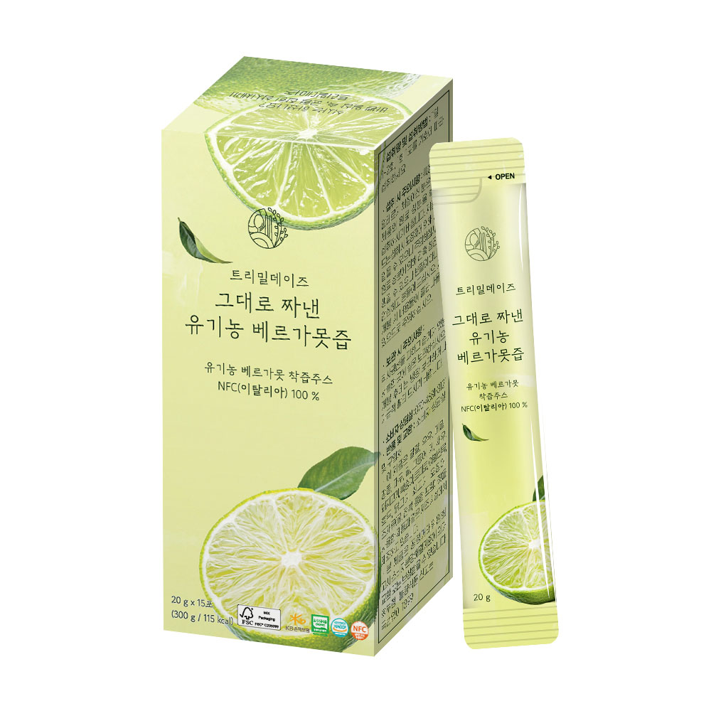 트리밀데이즈 그대로 짜낸 유기농 베르가못즙 20g x 15포 1박스