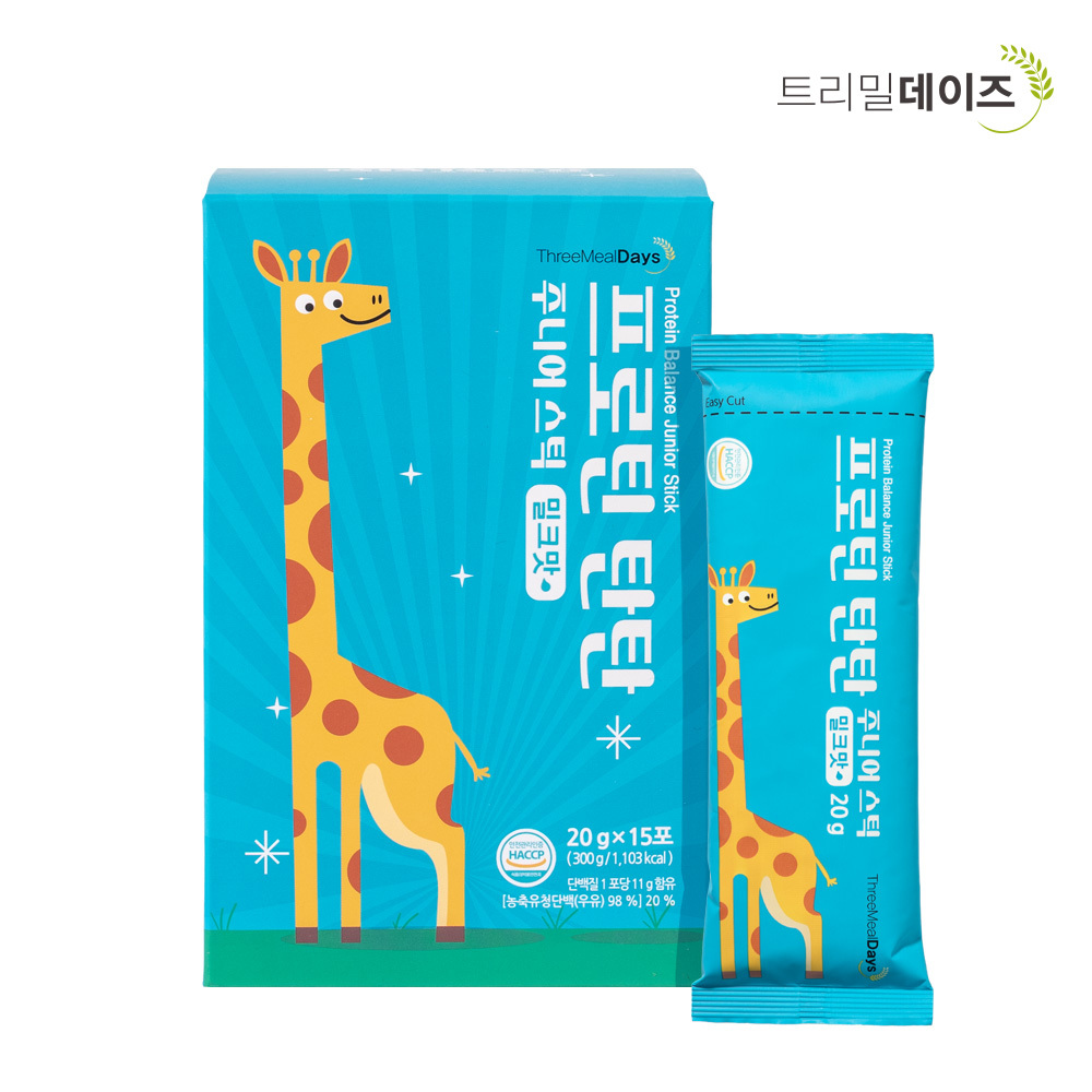 트리밀데이즈 프로틴 탄탄 주니어스틱 밀크맛 20mg x 15포 1박스