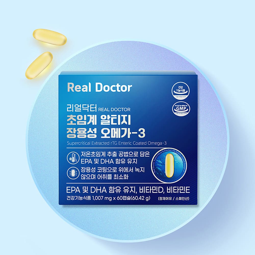 리얼닥터 초임계 알티지 장용성 오메가3 1007mg x 60캡슐