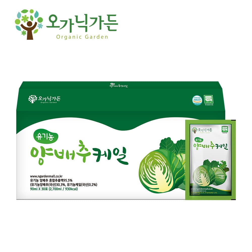 오가닉가든 유기농 양배추케일즙 90ml x 30포