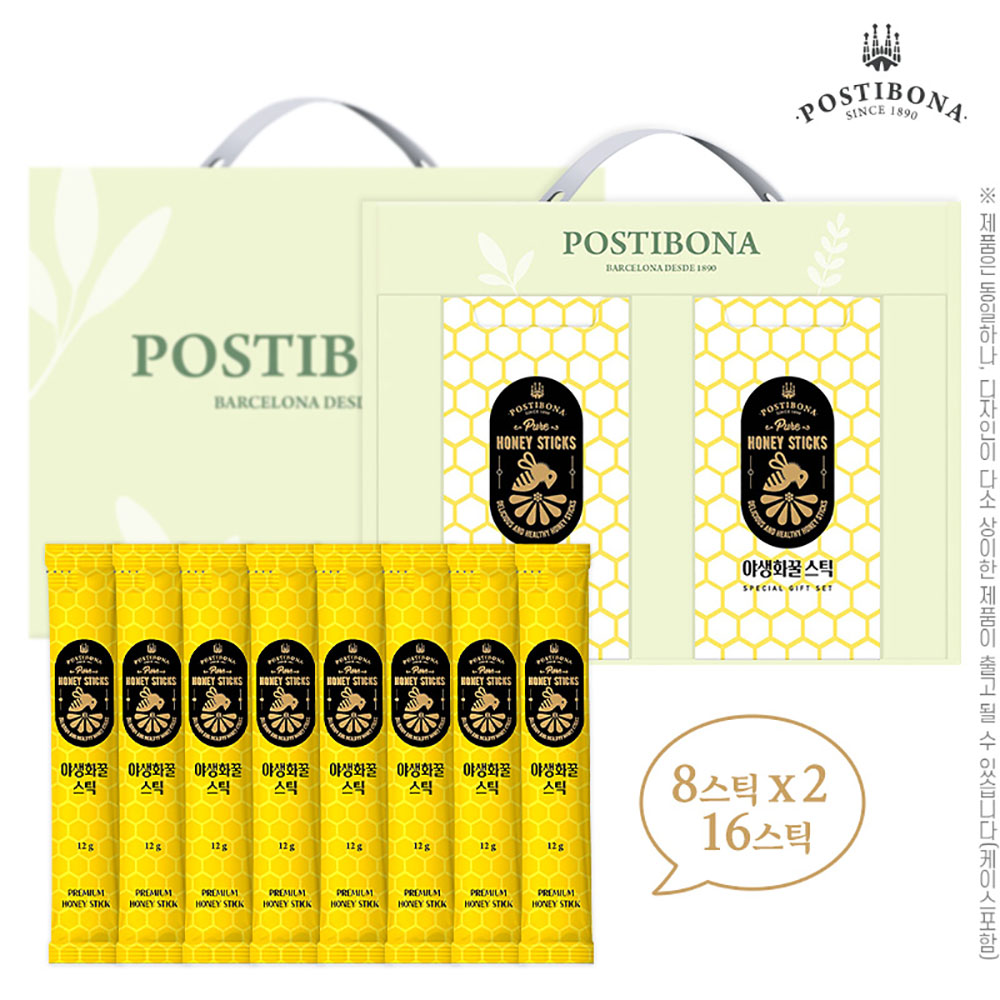 포스티보나 천연야생화꿀16스틱(8스틱2P)