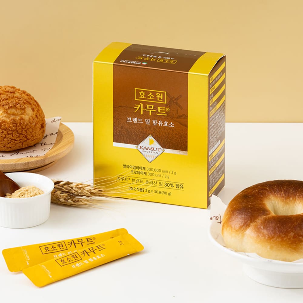 한국발효 효소원 카무트 브랜드밀함유 효소 3g x 30포 1박스