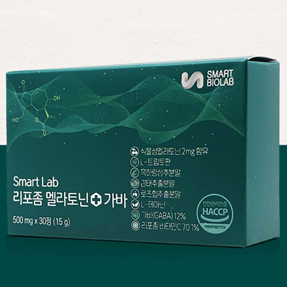 스마트랩 리포좀 식물성 멜라토닌 가바 500mg 30정 숙면 단잠 꿀잠 수면질개선