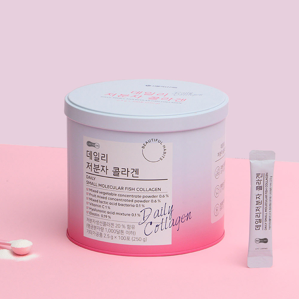 [락토온] 서울약사신협 데일리 저분자콜라겐 엘라스틴 히알루론산 2.5g x 100포