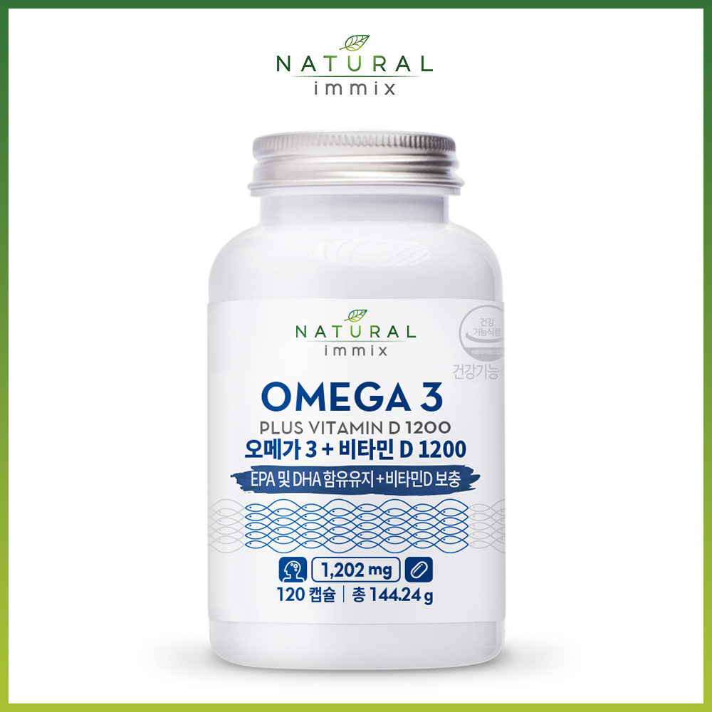 [내추럴이믹스] 캐나다 고함량 오메가3 비타민D 1200 (4개월분)