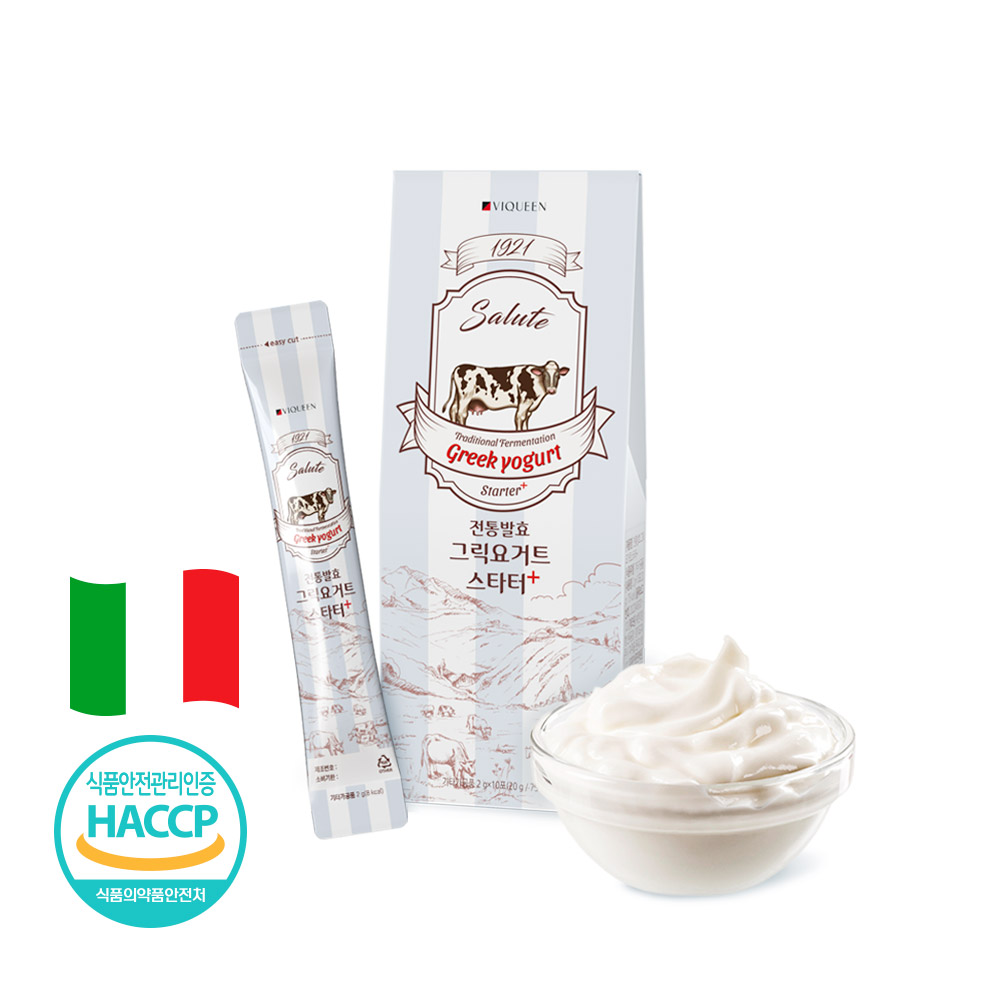 바이퀸 1921살루트 전통발효 그릭요거트스타터 플러스 수제요거트 파우더 2박스 (20포)