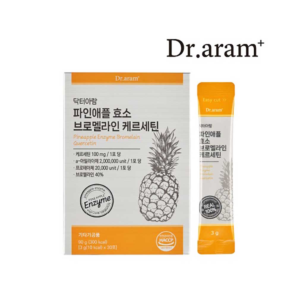 [닥터아람] 브로멜라인 파인애플 효소 퀘르세틴 케르세틴 3g x 30포