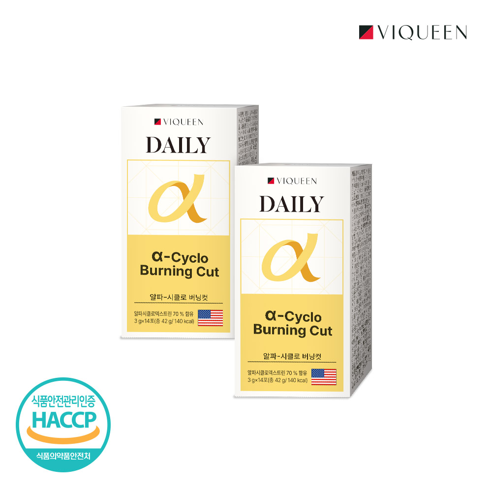 [바이퀸] 알파CD 데일리 알파 시클로 버닝컷 (3g x 14포) 2박스