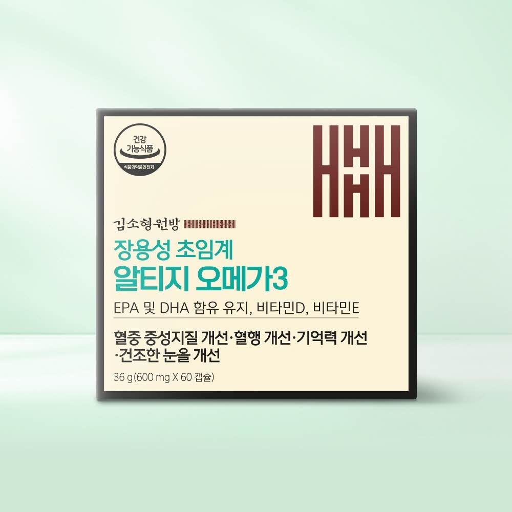 김소형 원방 장용성 초임계 알티지오메가3 600mg x 60캡슐