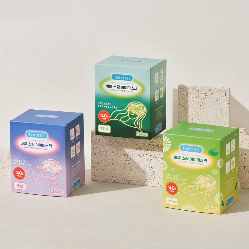 바름 스팀 아이마스크 28매(2BOX) 일회용 온열안대