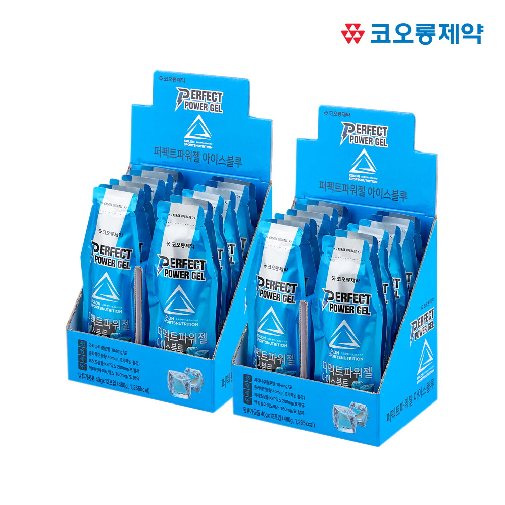[코오롱제약] NEW 퍼펙트파워젤 아이스블루 40g 12포 2박스(총24포)