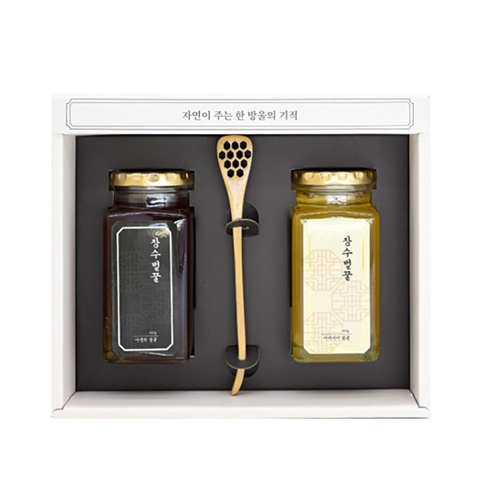 [장수벌꿀] 천연벌꿀 기프트세트(450g*2종)