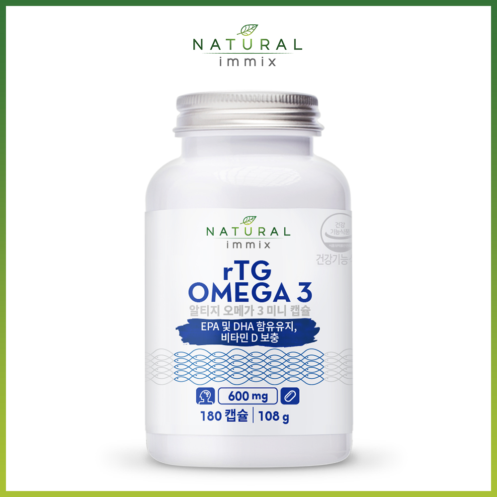 [내추럴이믹스] 캐나다 rTG오메가3 미니캡슐 600mg (3개월분)