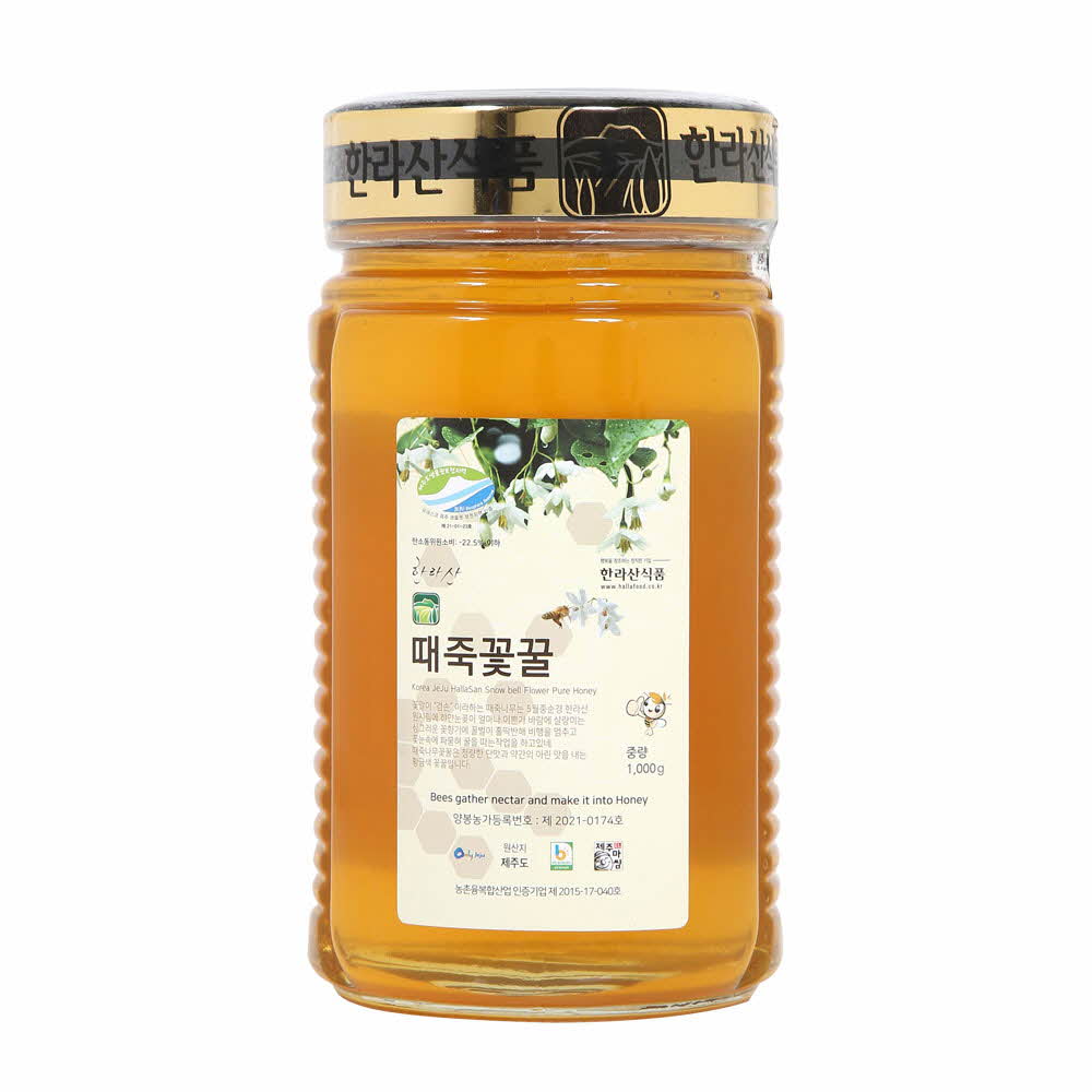 제주하우스 한라산 때죽꽃꿀 유리병 1kg