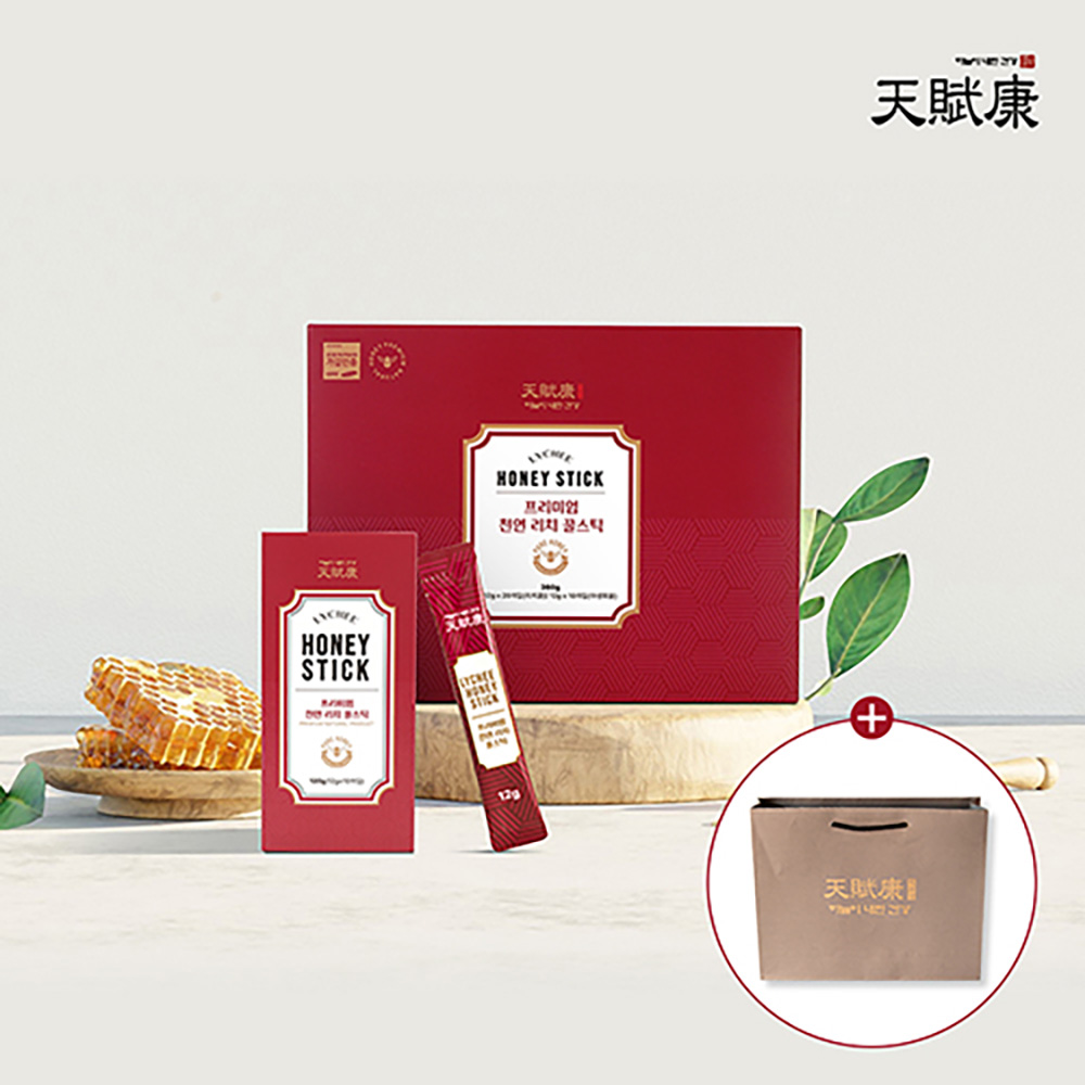 [천부강] 천연 리치 20p + 야생화 10p 꿀 스틱 30P세트