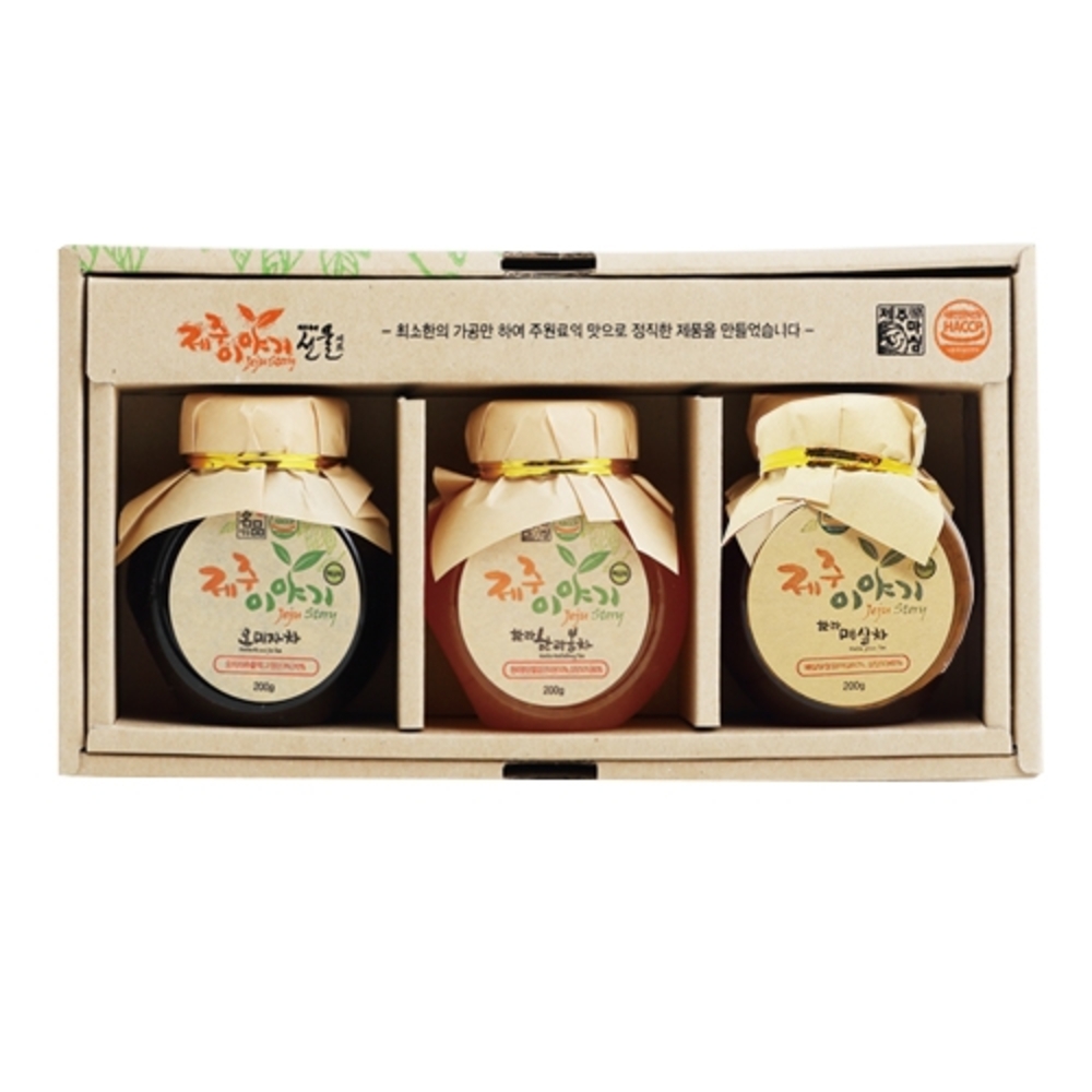 [제주하우스마켓] 꼬마 한라봉,오미자,매실차류 각 200g 3종세트