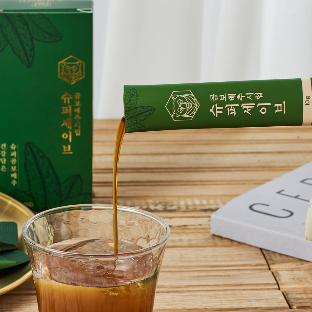 슈퍼세이브 곰보배추차 원액 시럽 야생차 못난이배추 기침 관절 유아 어른 스틱 2박스