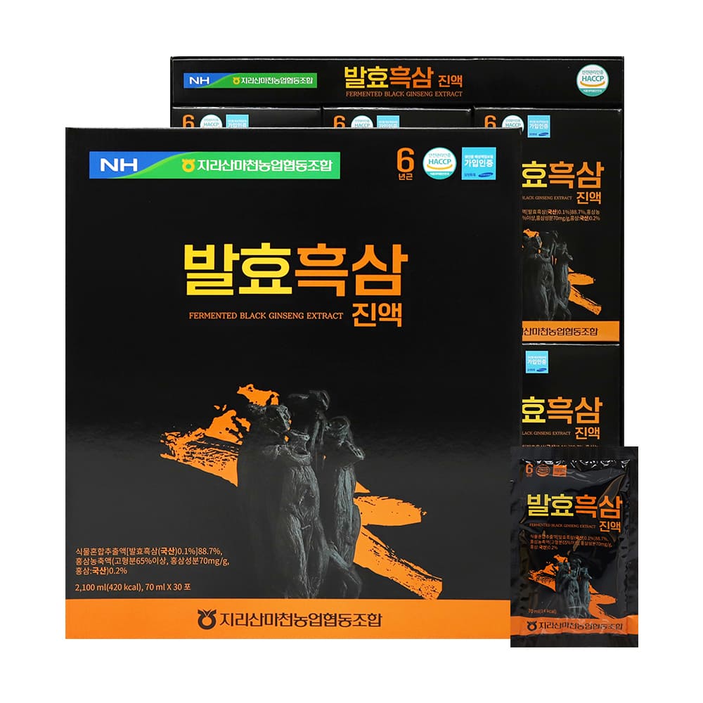 지리산마천농협 발효흑삼진액 (70ml*30포/선물용 쇼핑백 포함)
