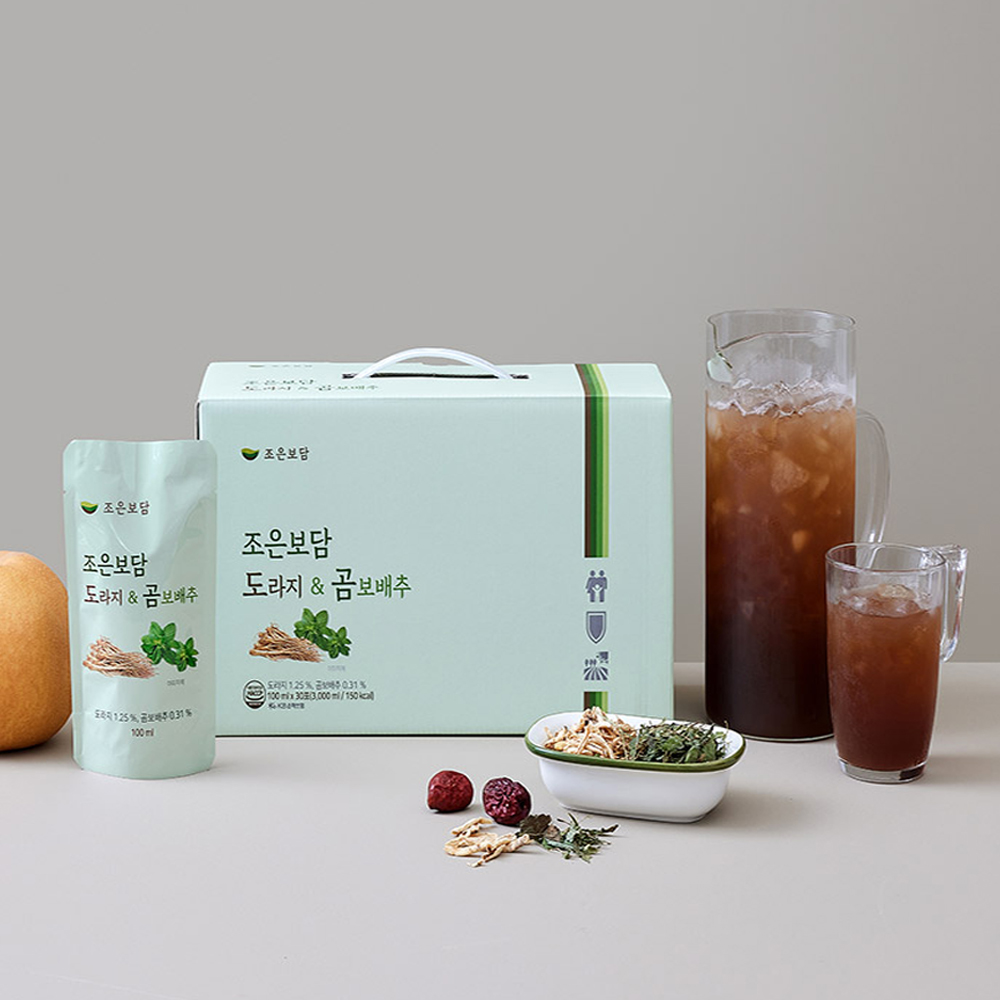 [조은보담] 기관지 건강엔 도라지&곰보배추 100ml 30포 1박스